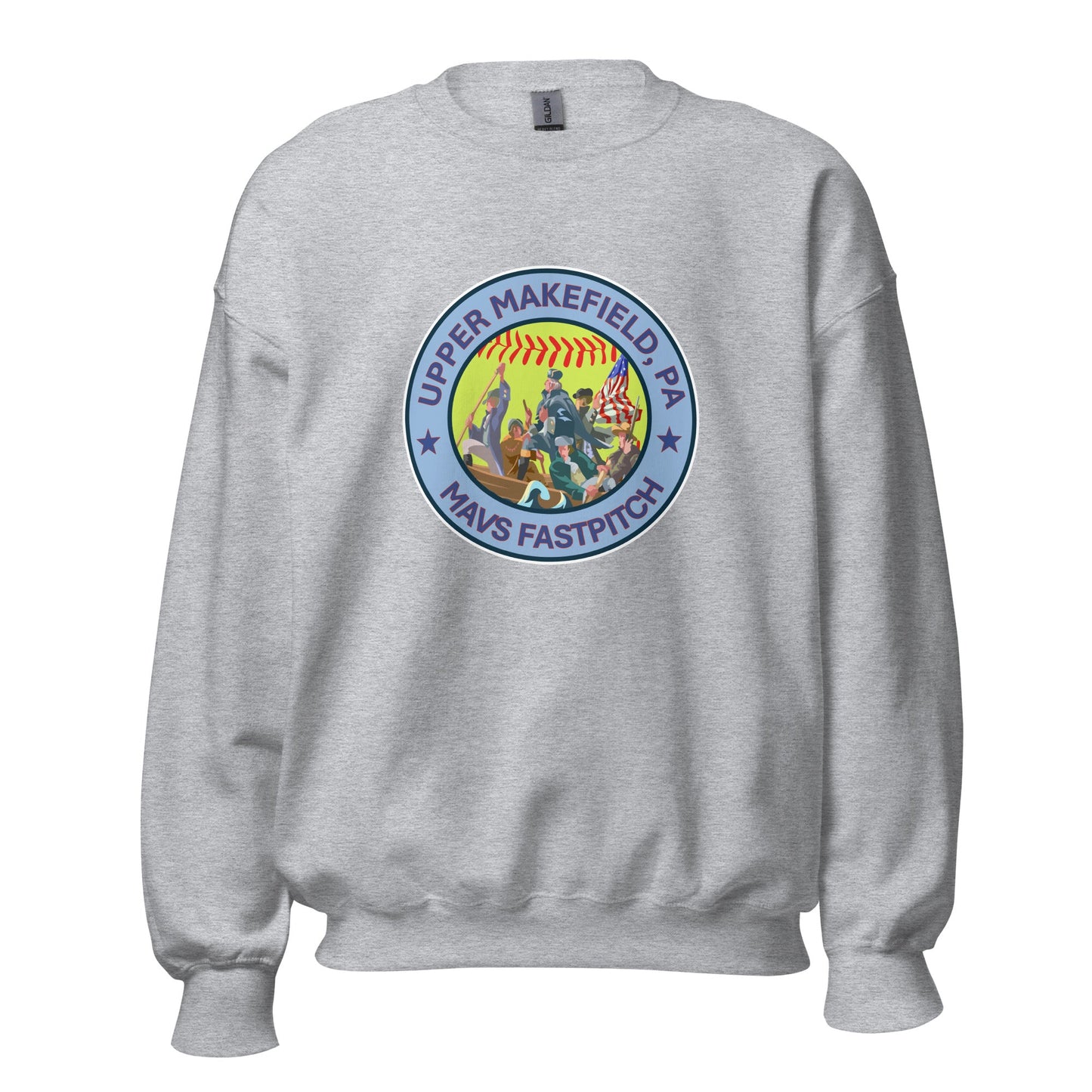 Classic | Sweatshirt | Upper Makefield Mavs Fastpitch | Crossing Badge Logo