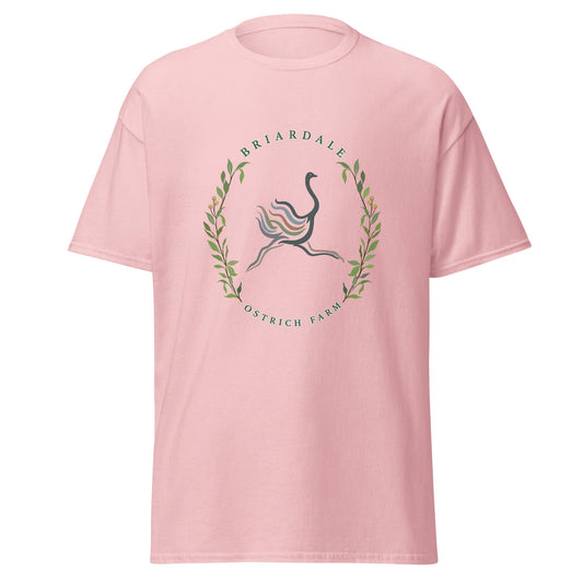 Classic | T-Shirt | Briardale Ostrich Farm | Crest Logo