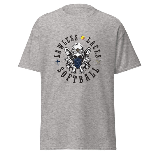 Classic | T-Shirt | Lawless Laces Softball | Bandana Mascot Logo
