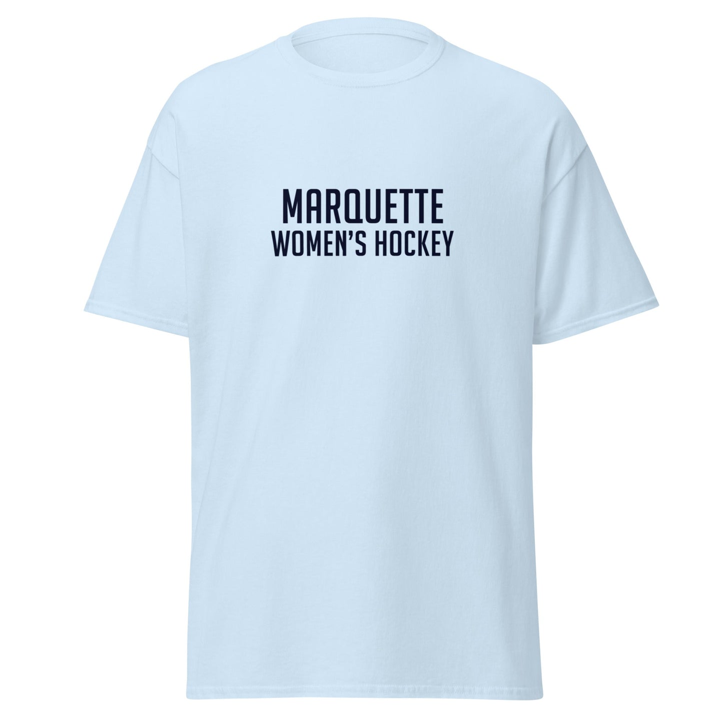 Classic | T-Shirt | Marquette University Women's Hockey | Collegiate Front Logo