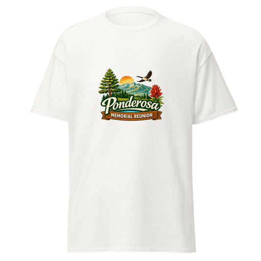 Classic | T-Shirt | Ponderosa Reunion | Painted Mountain Crest Logo
