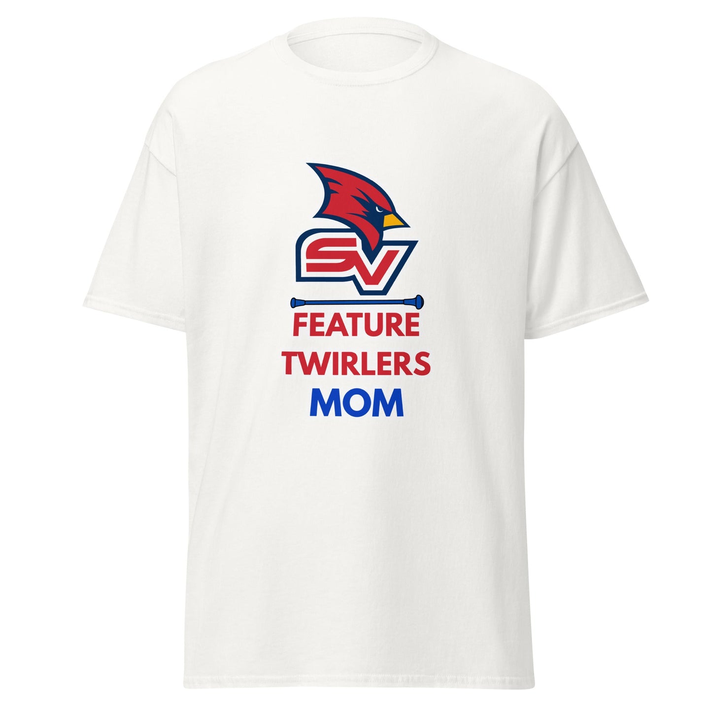 Classic | T-Shirt | SVSU Feature twirlers | Mom Logo