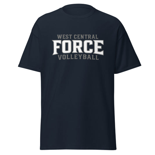 Classic | T-Shirt | West Central Force Volleyball | Grey Logo