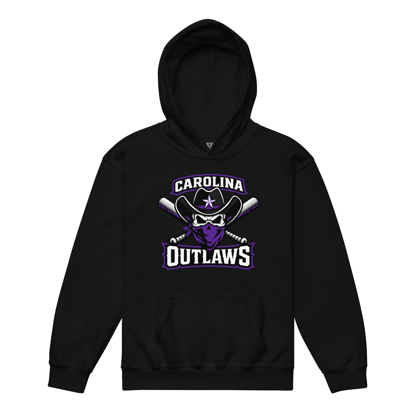 Classic | Youth Hoodie | Carolina Outlaws Baseball | Crest Logo