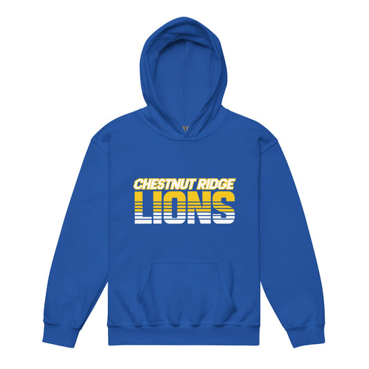 Classic | Youth Hoodie | Chestnut Ridge Lions Football | Script Logo