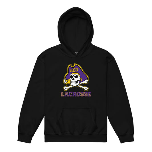 Classic | Youth Hoodie | ECU Club Womens Lacrosse | Ironclad Corsairs Logo