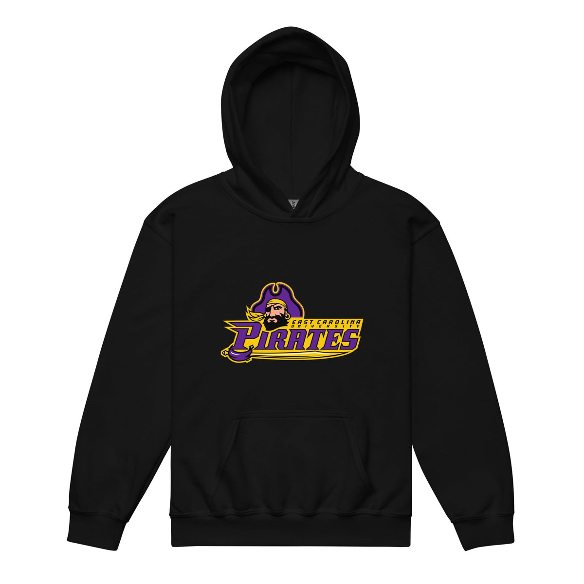 Classic | Youth Hoodie | ECU Club Womens Lacrosse | Pirate Emblem Logo