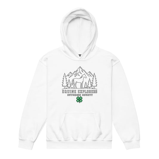Classic | Youth Hoodie | Equine Explorers | Dutchess Crest Trailblazers Logo