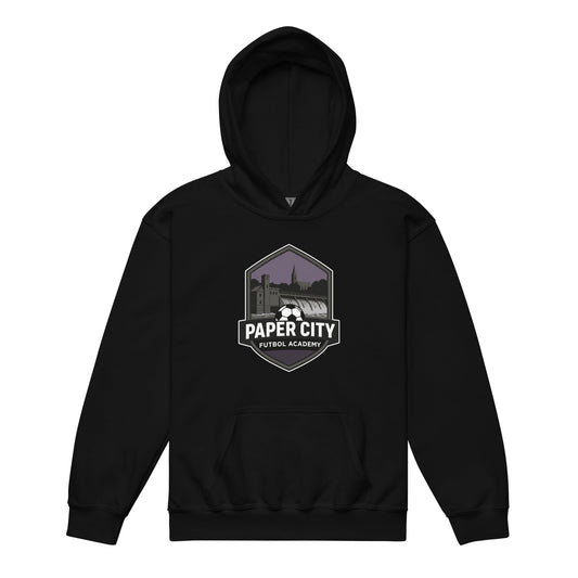 Classic | Youth Hoodie | Paper City Futbol Academy | Vanguard Shield Logo