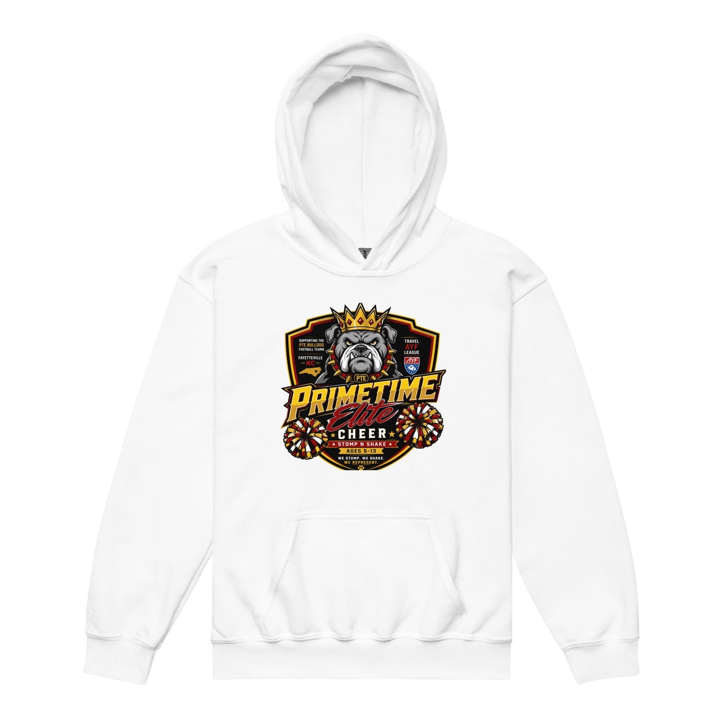 Classic | Youth Hoodie | PTE Bulldog Cheer | Shield Logo