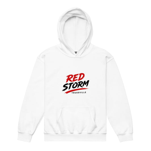 Classic | Youth Hoodie | Red Storm | Modern Script Logo