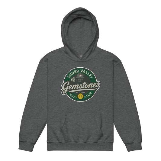 Classic | Youth Hoodie | Silver Valley Gemstones | Badge Logo