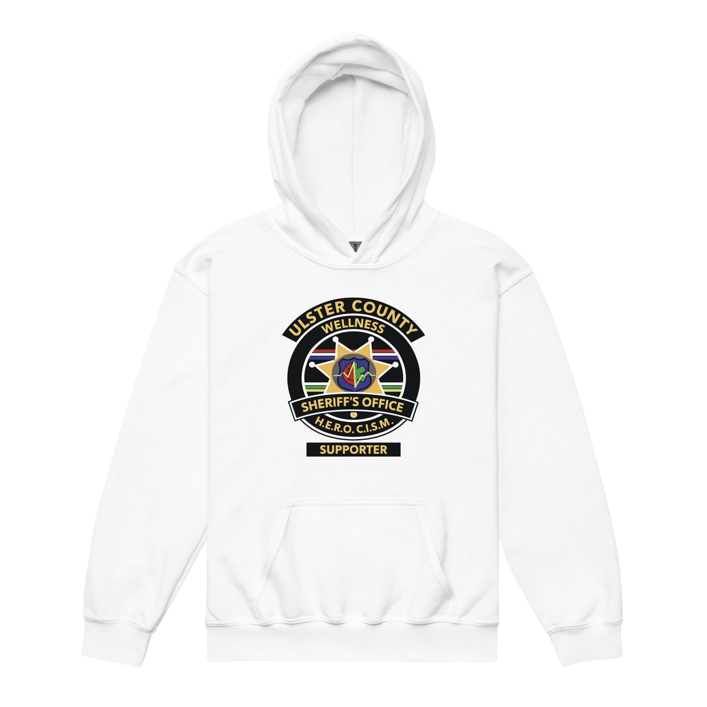 Classic | Youth Hoodie | Ulster County Sheriff's Office Wellness Division | Badge Logo