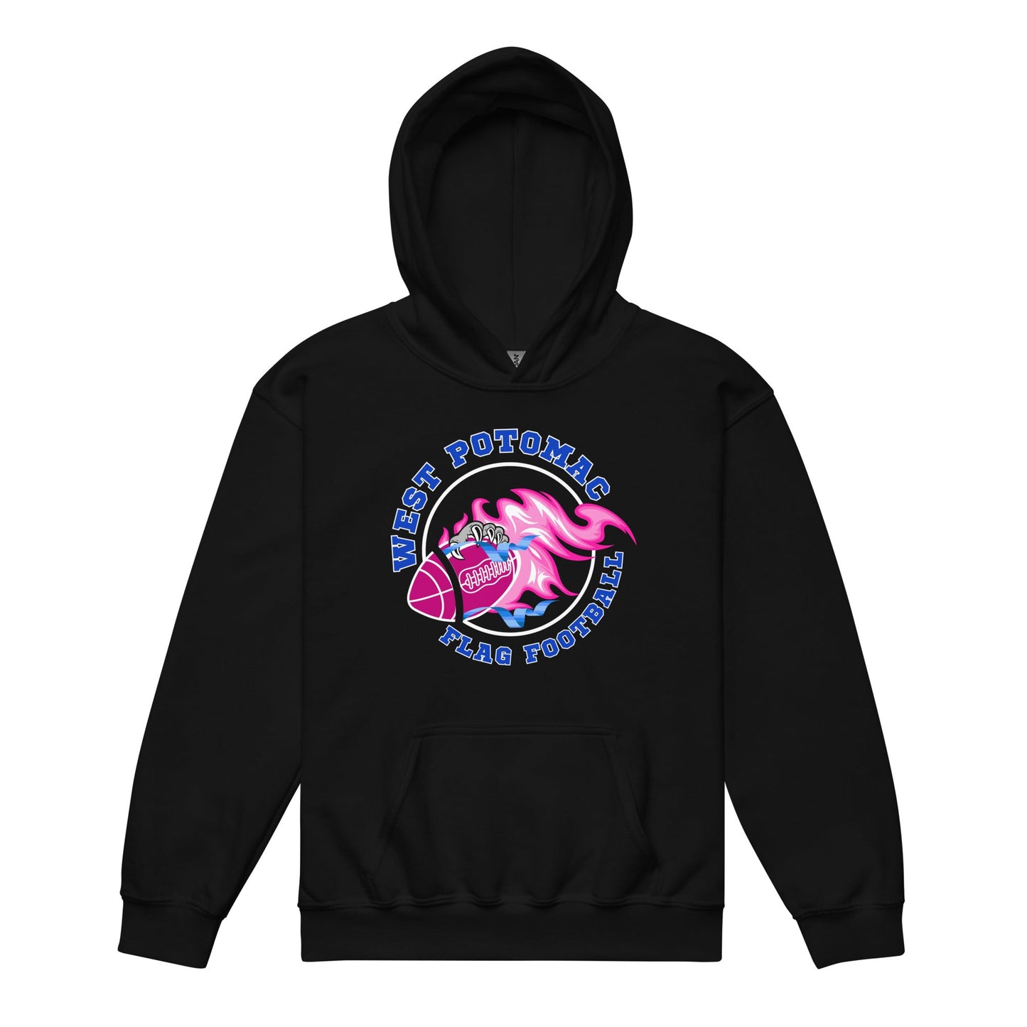 Classic | Youth Hoodie | West Potomac Flag Football | Crest Logo