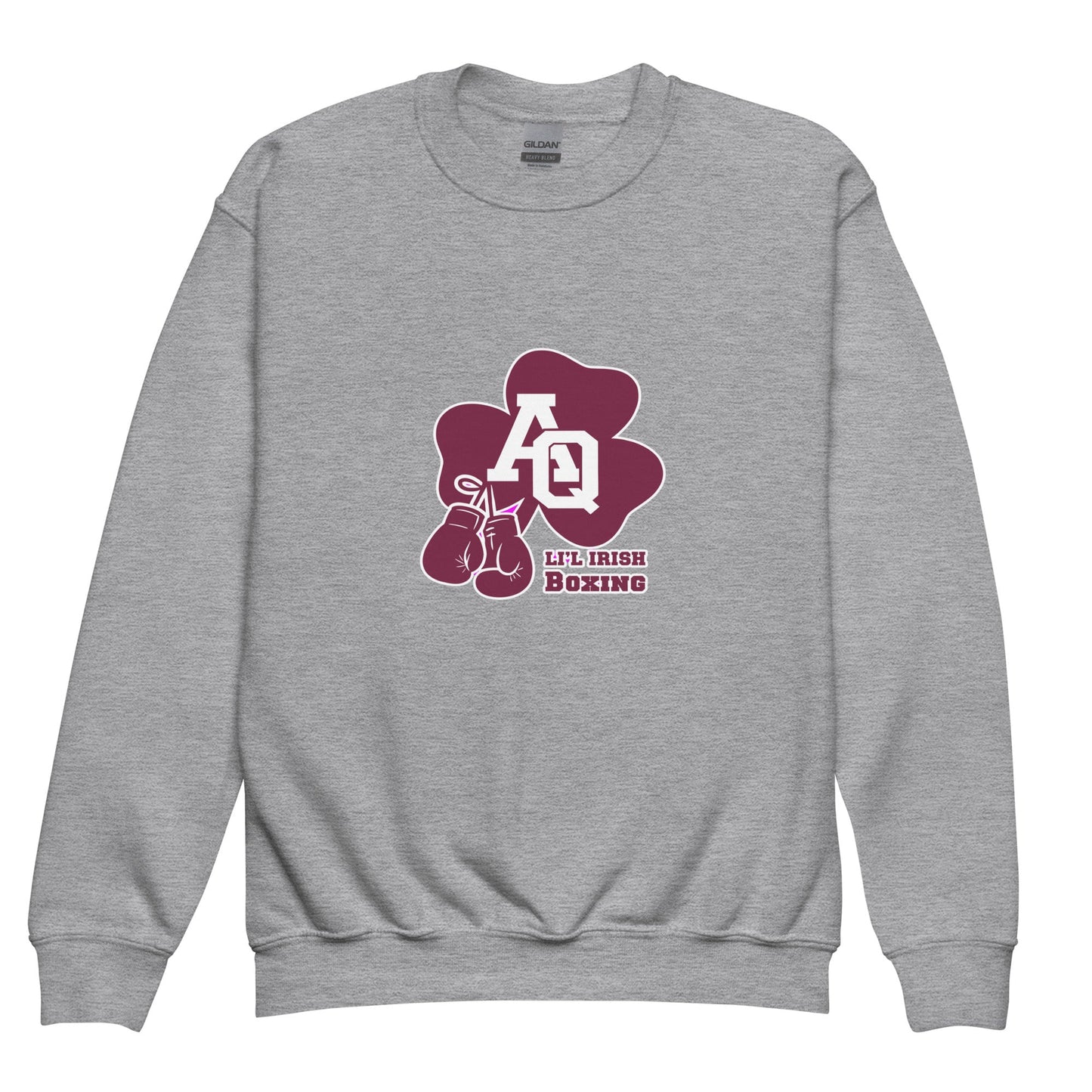 Classic | Youth Sweatshirt | Aquinas Li’l Irish Boxing | AQ Shamrock Logo