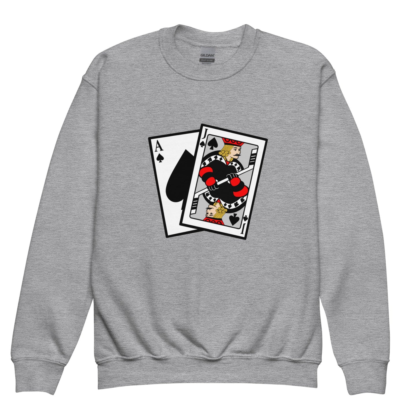 Classic | Youth Sweatshirt | Blackjack’s Roller Hockey | Royal Spade Crest Logo