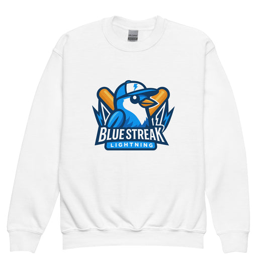 Classic | Youth Sweatshirt | Blue Streak Lightning | Mascot Logo