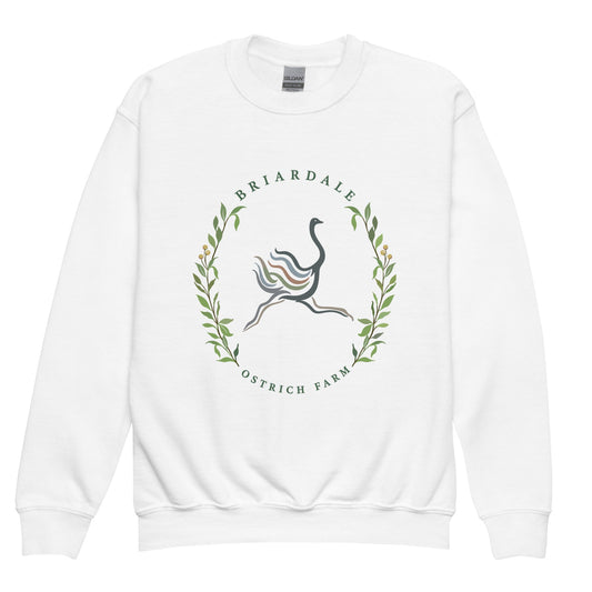 Classic | Youth Sweatshirt | Briardale Ostrich Farm | Crest Logo