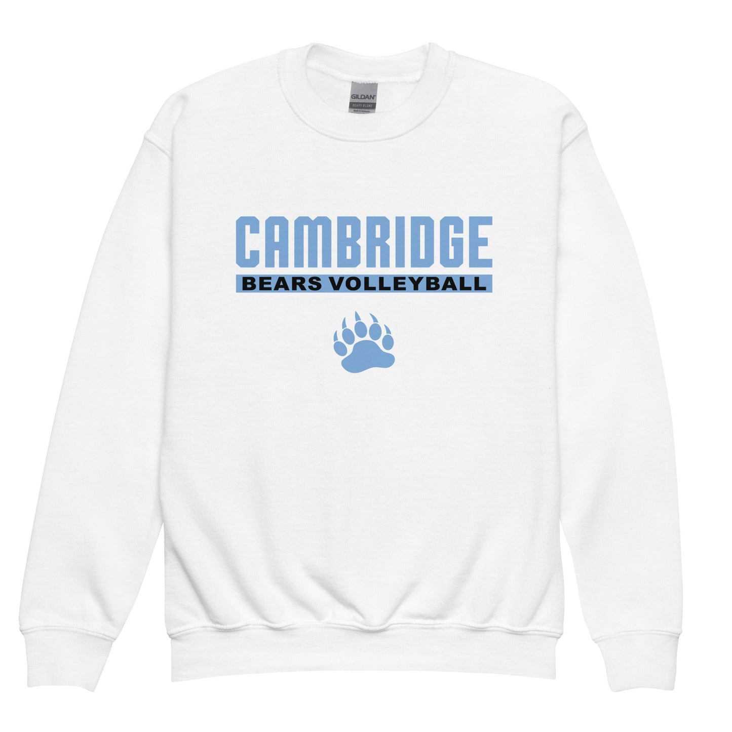 Classic | Youth Sweatshirt | Cambridge Volleyball | Script Paw Logo