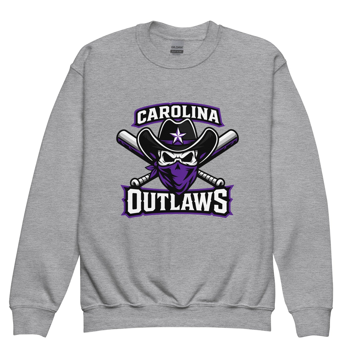 Classic | Youth Sweatshirt | Carolina Outlaws Baseball | Crest Logo