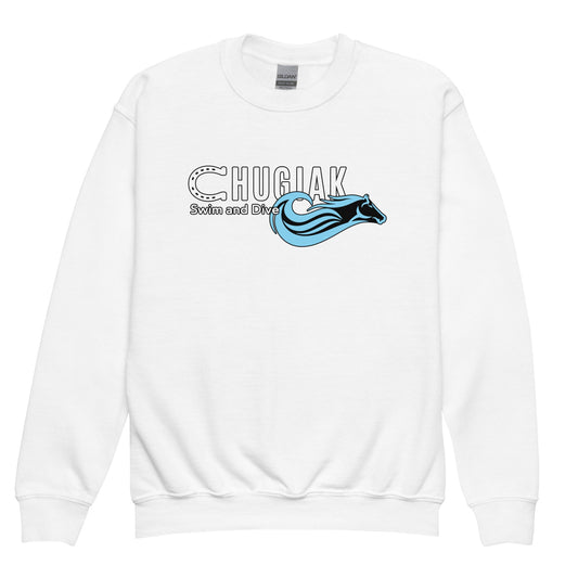 Classic | Youth Sweatshirt | Chugiak Mustang Swim & Dive | Emblem Logo