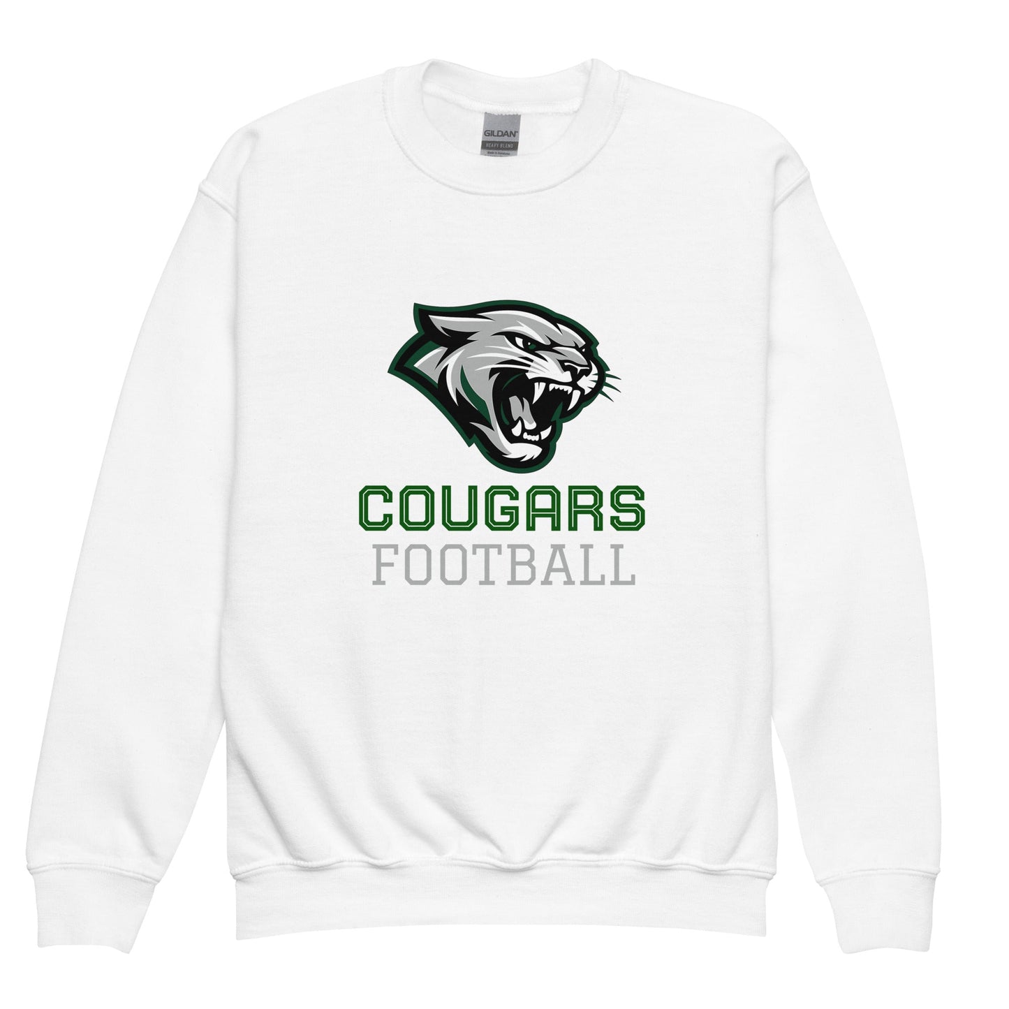 Classic | Youth Sweatshirt | Colts Neck Cougars | Youth Tackle Football (AYF) | Strike Mascot Logo