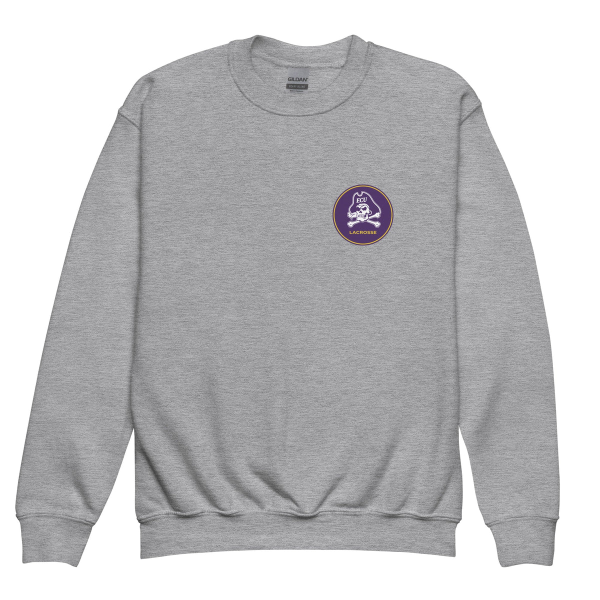 Classic | Youth Sweatshirt | ECU Club Womens Lacrosse | Badge Logo