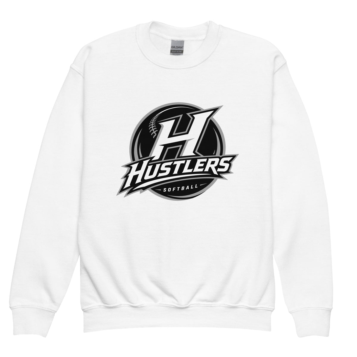 Classic | Youth Sweatshirt | Hustlers Softball | Crest Logo