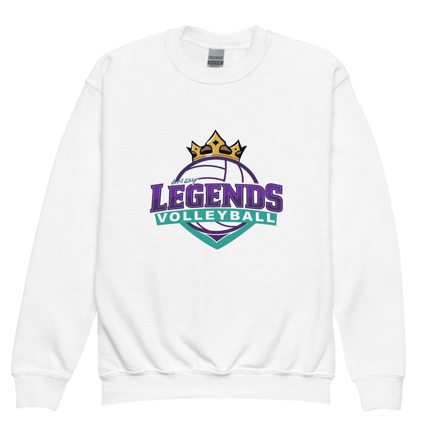 Classic | Youth Sweatshirt | Lady Legends Volleyball | Crown Logo