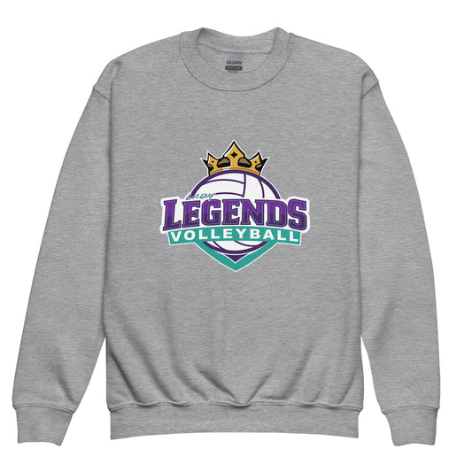 Classic | Youth Sweatshirt | Lady Legends Volleyball | Crown Logo