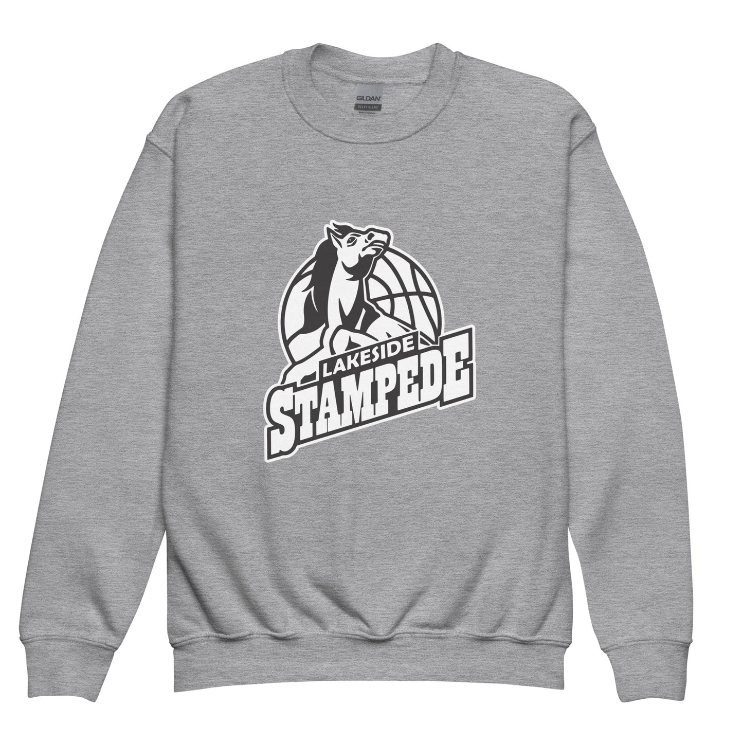 Classic | Youth Sweatshirt | Lakeside Stampede | Basketball Mascot Logo