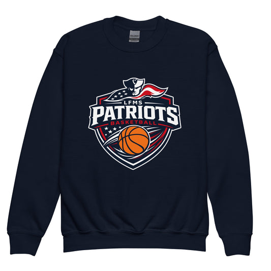 Classic | Youth Sweatshirt | LFMS Athletics | Patriots Basketball Logo