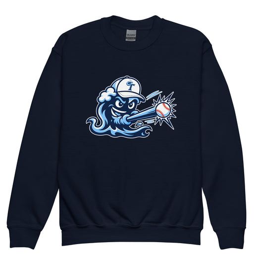 Classic | Youth Sweatshirt | Long Island Tides Baseball | Mascot Logo