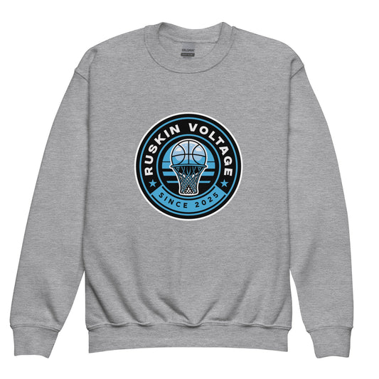 Classic | Youth Sweatshirt | Maximum Voltage Athletics District | Hoop Crest Logo