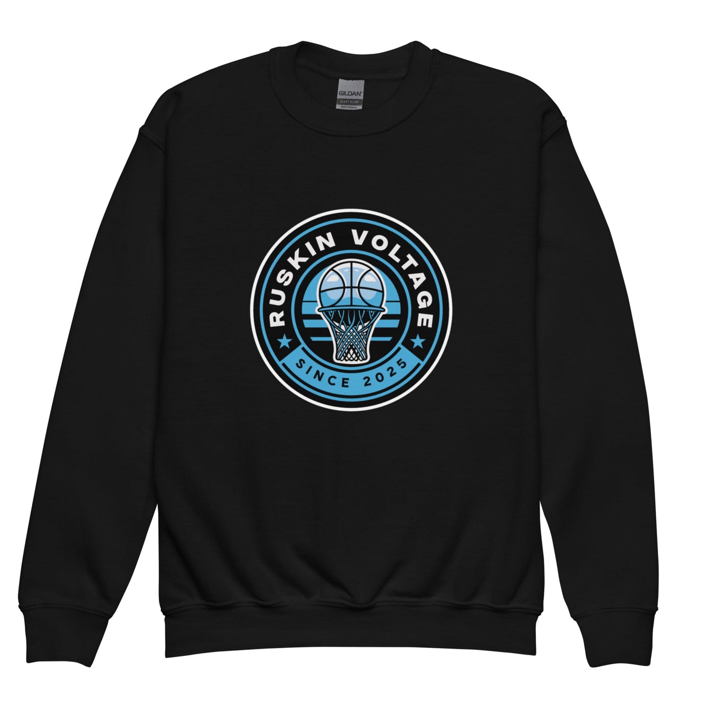 Classic | Youth Sweatshirt | Maximum Voltage Athletics District | Hoop Crest Logo