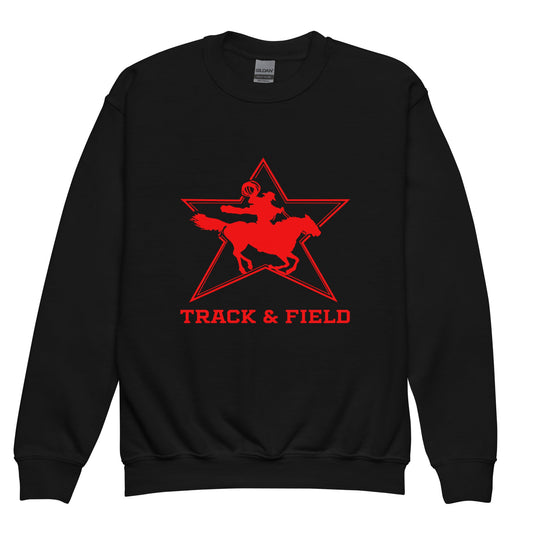 Classic | Youth Sweatshirt | North Lake Track and Field | Cowboy T&F Logo