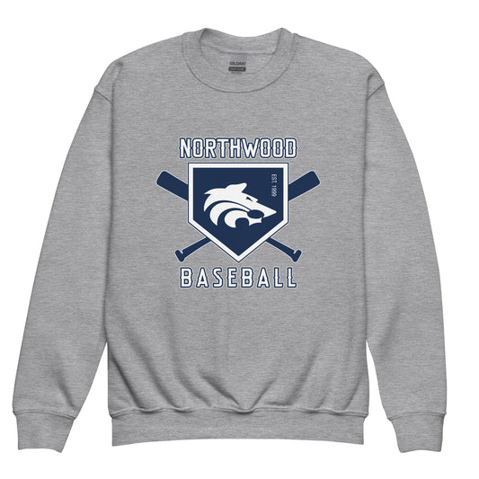Classic | Youth Sweatshirt | Northwood High School Baseball | Emblem Logo