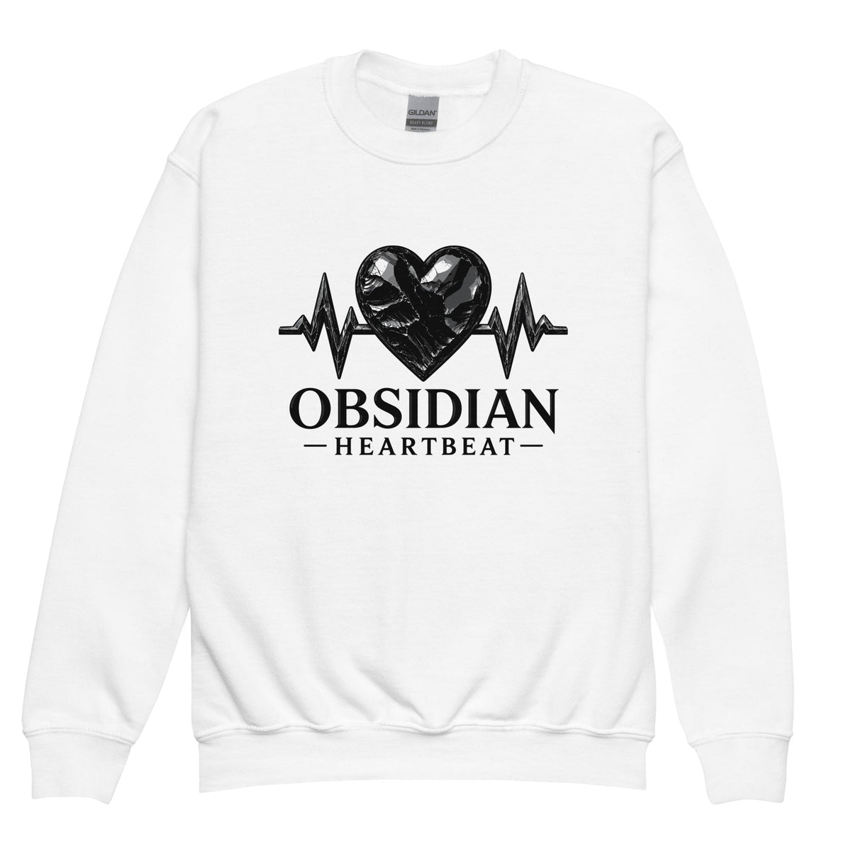 Classic | Youth Sweatshirt | Obsidian Heartbeat | Pulse Athletics Logo