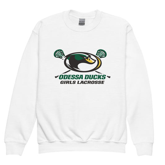 Classic | Youth Sweatshirt | Odessa Girls Lacrosse | Duck Sticks Logo