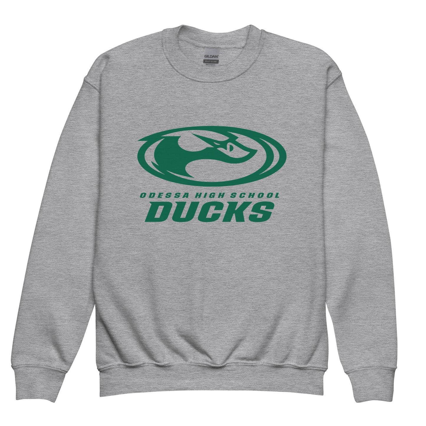 Classic | Youth Sweatshirt | Odessa Girls Lacrosse | Ducks Green Logo