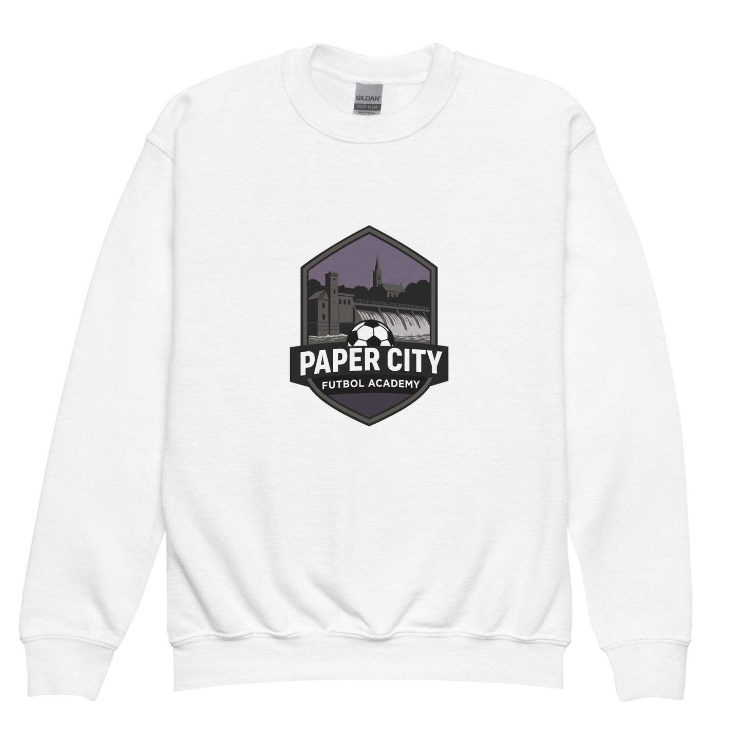 Classic | Youth Sweatshirt | Paper City Futbol Academy | Vanguard Shield Logo