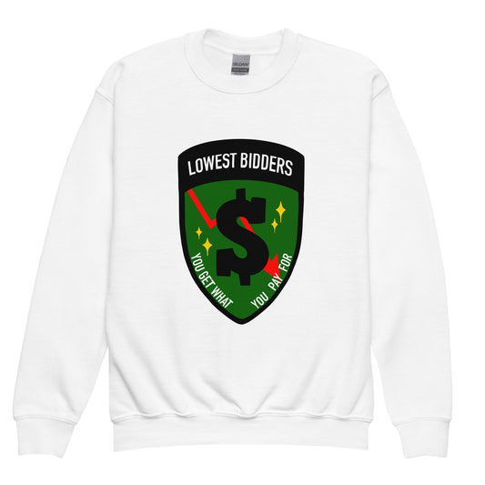 Classic | Youth Sweatshirt | The Lowest Bidders | Emblem Logo