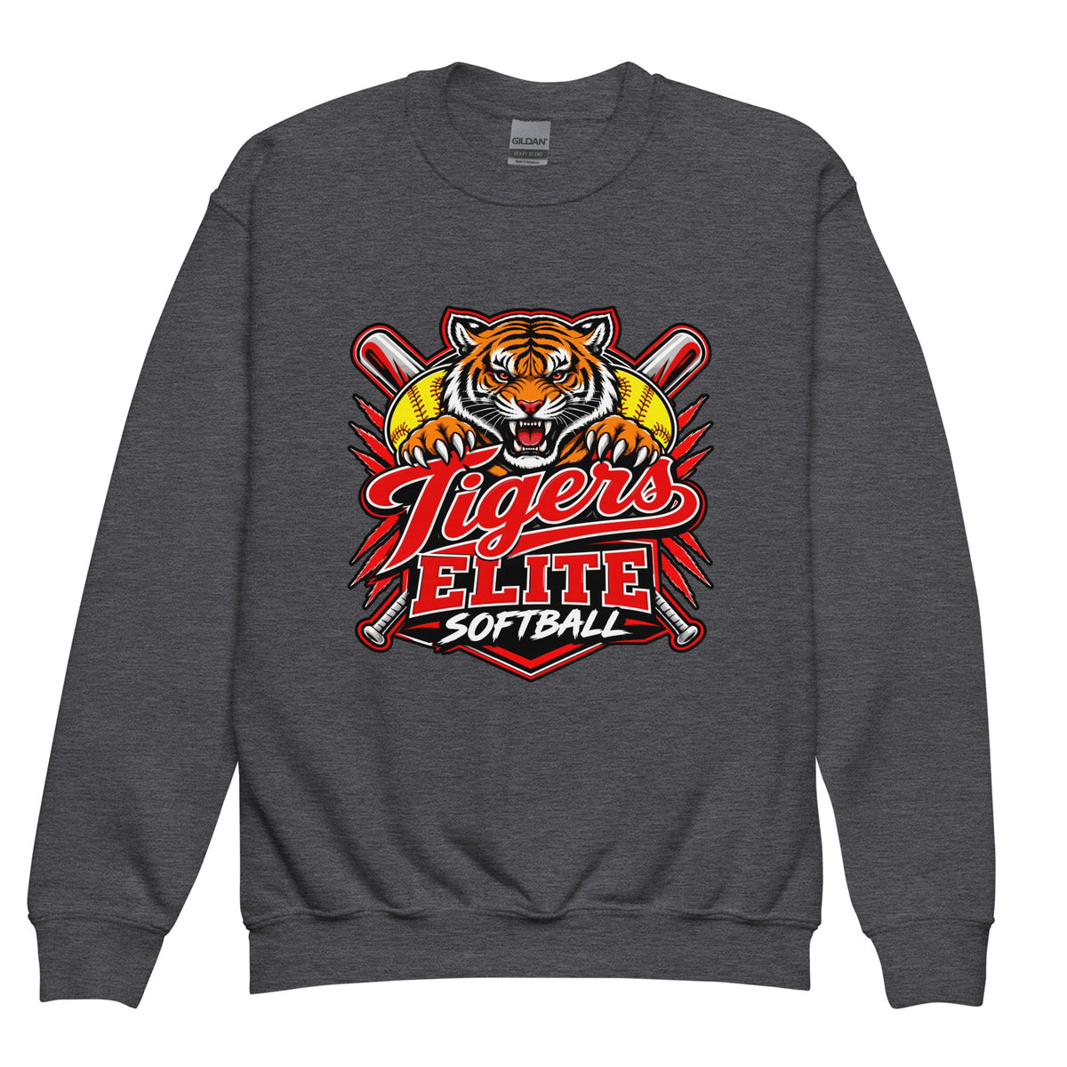 Classic | Youth Sweatshirt | Tigers Elite Softball | Emblem Logo