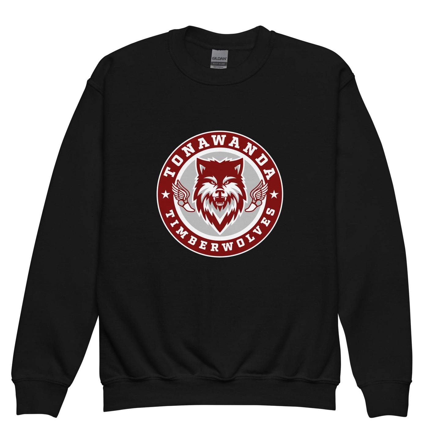 Classic | Youth Sweatshirt | Tonawanda High School Track and Field | Mascot Badge Logo