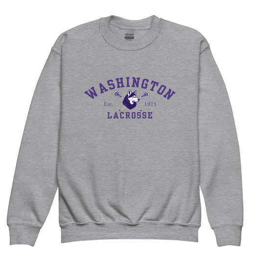 Classic | Youth Sweatshirt | UW Women's Club Lacrosse | Washington Lacrosse Logo