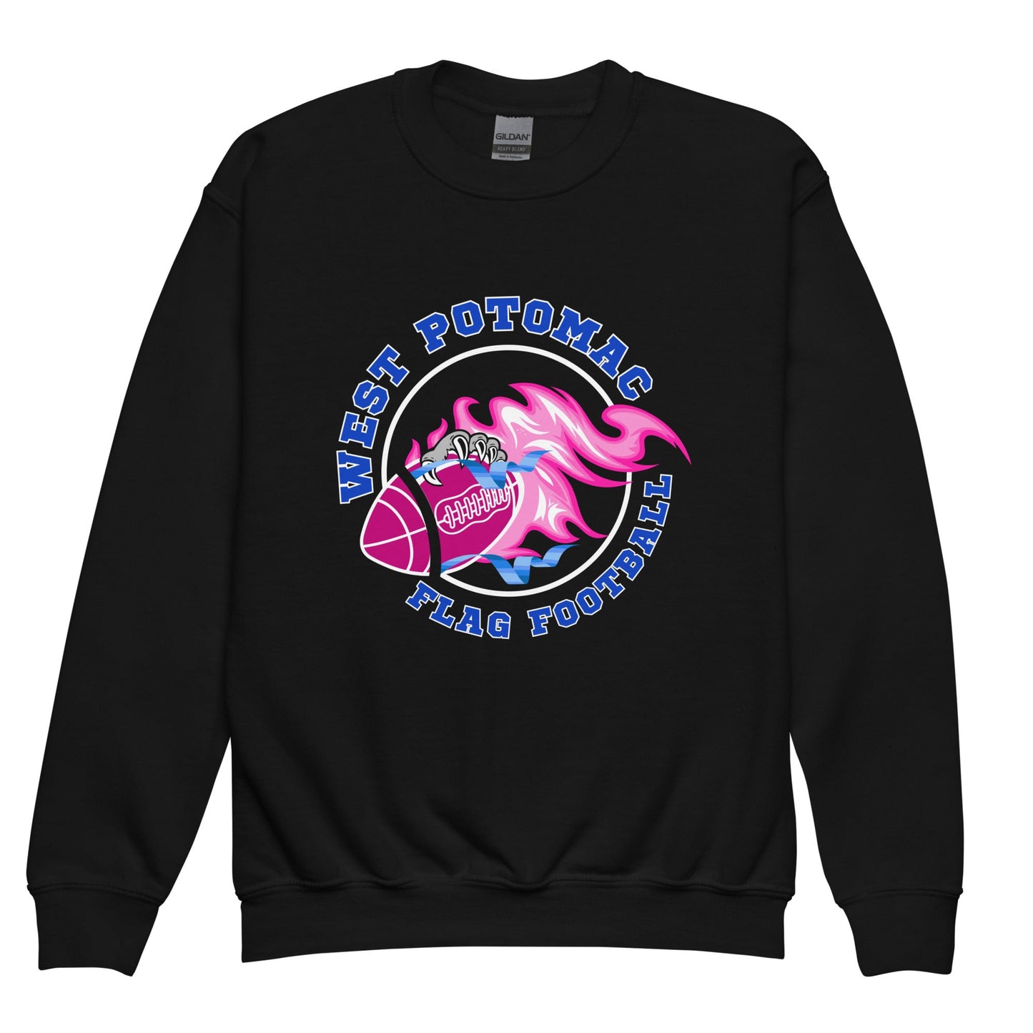 Classic | Youth Sweatshirt | West Potomac Flag Football | Crest Logo