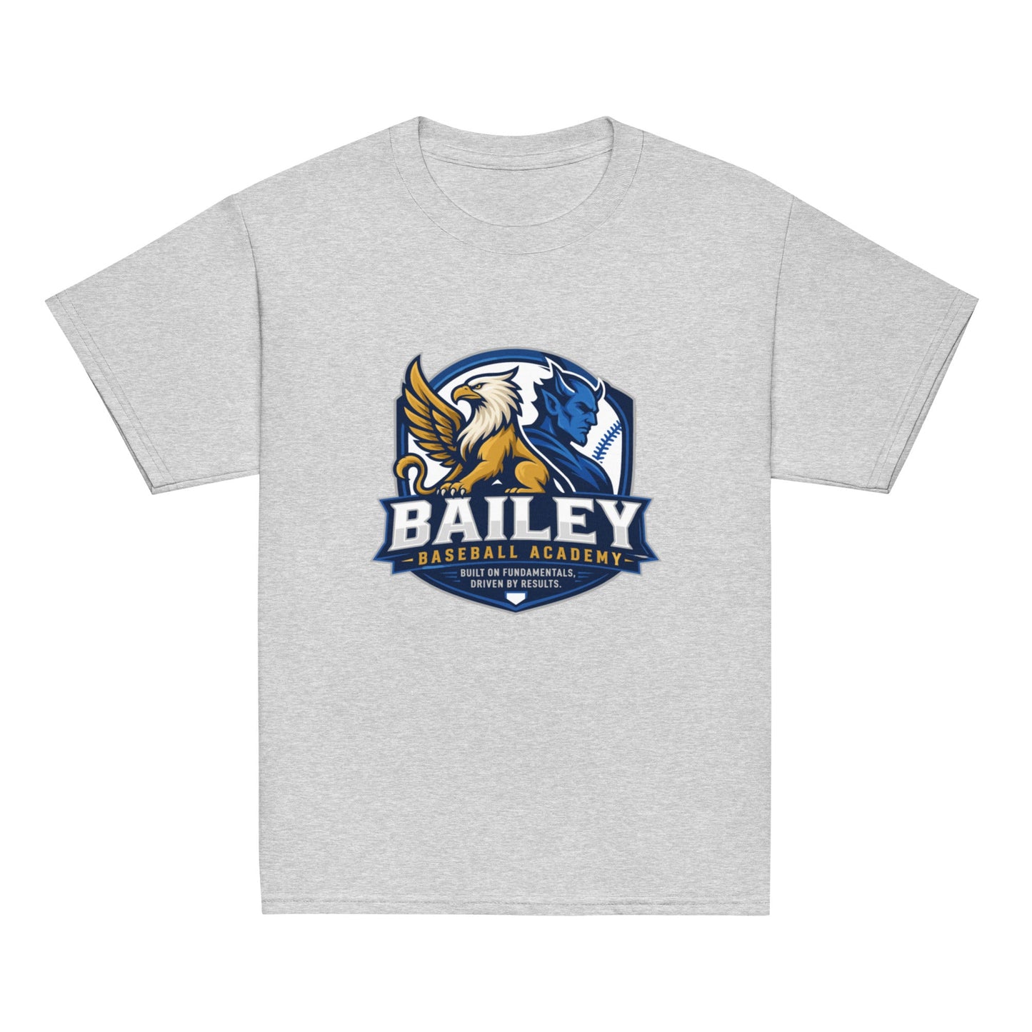 Classic | Youth T Shirt | Bailey Baseball Academy | Shield Logo