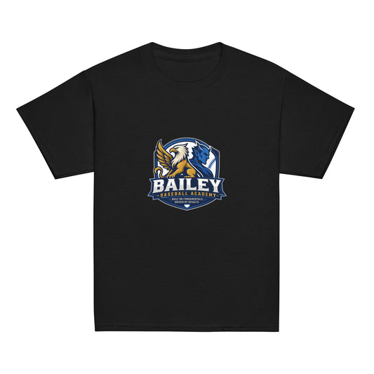 Classic | Youth T Shirt | Bailey Baseball Academy | Shield Logo