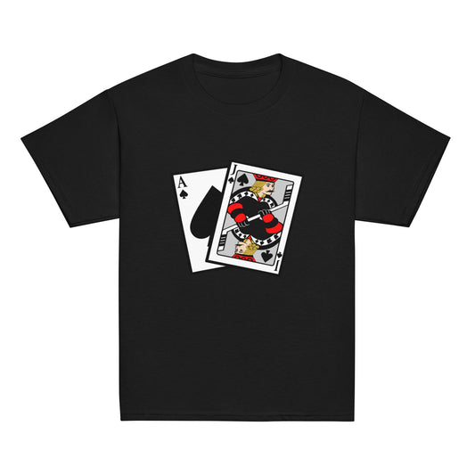 Classic | Youth T Shirt | Blackjack’s Roller Hockey | Royal Spade Crest Logo