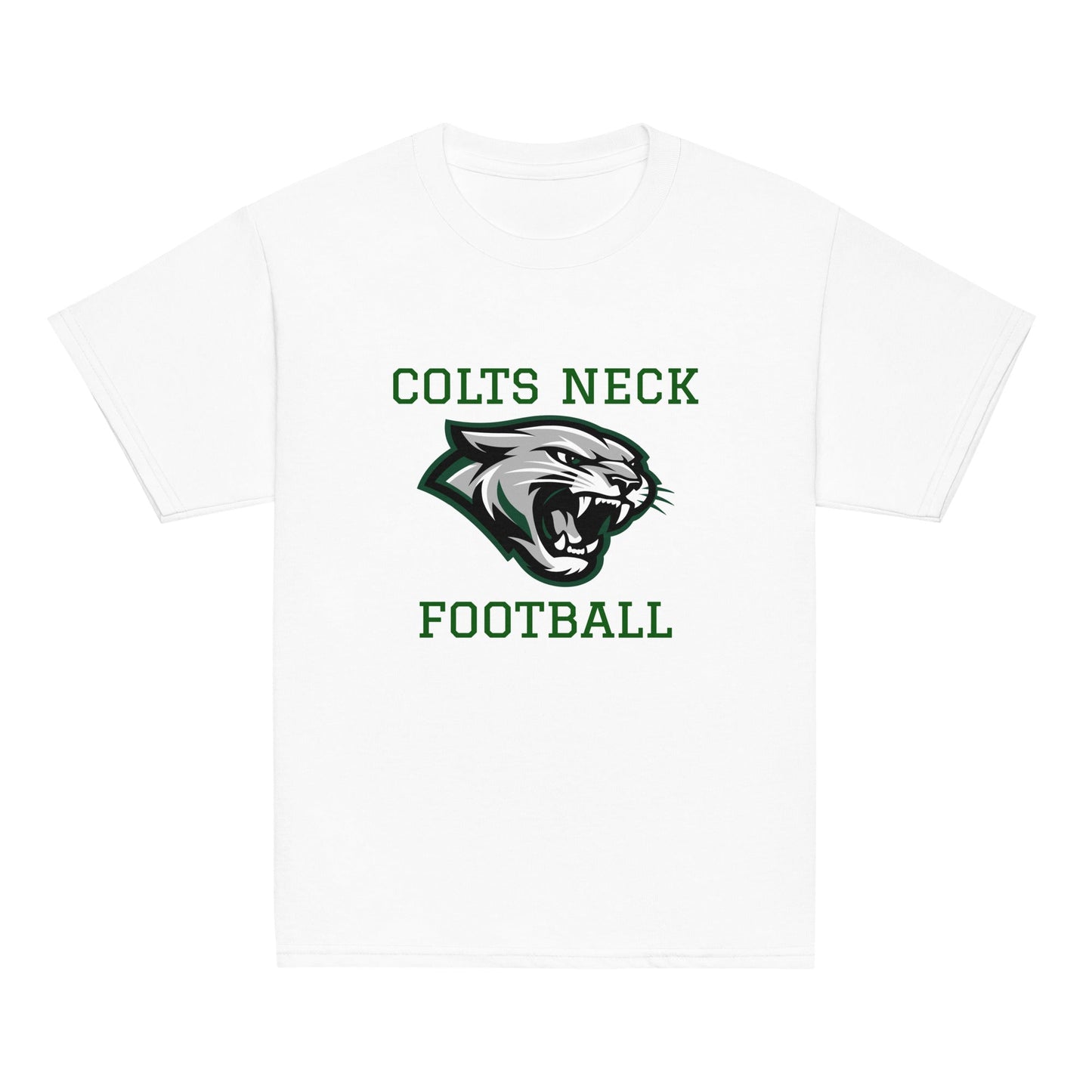 Classic | Youth T Shirt | Colts Neck Cougars | Youth Tackle Football (AYF) | Green Predator Logo